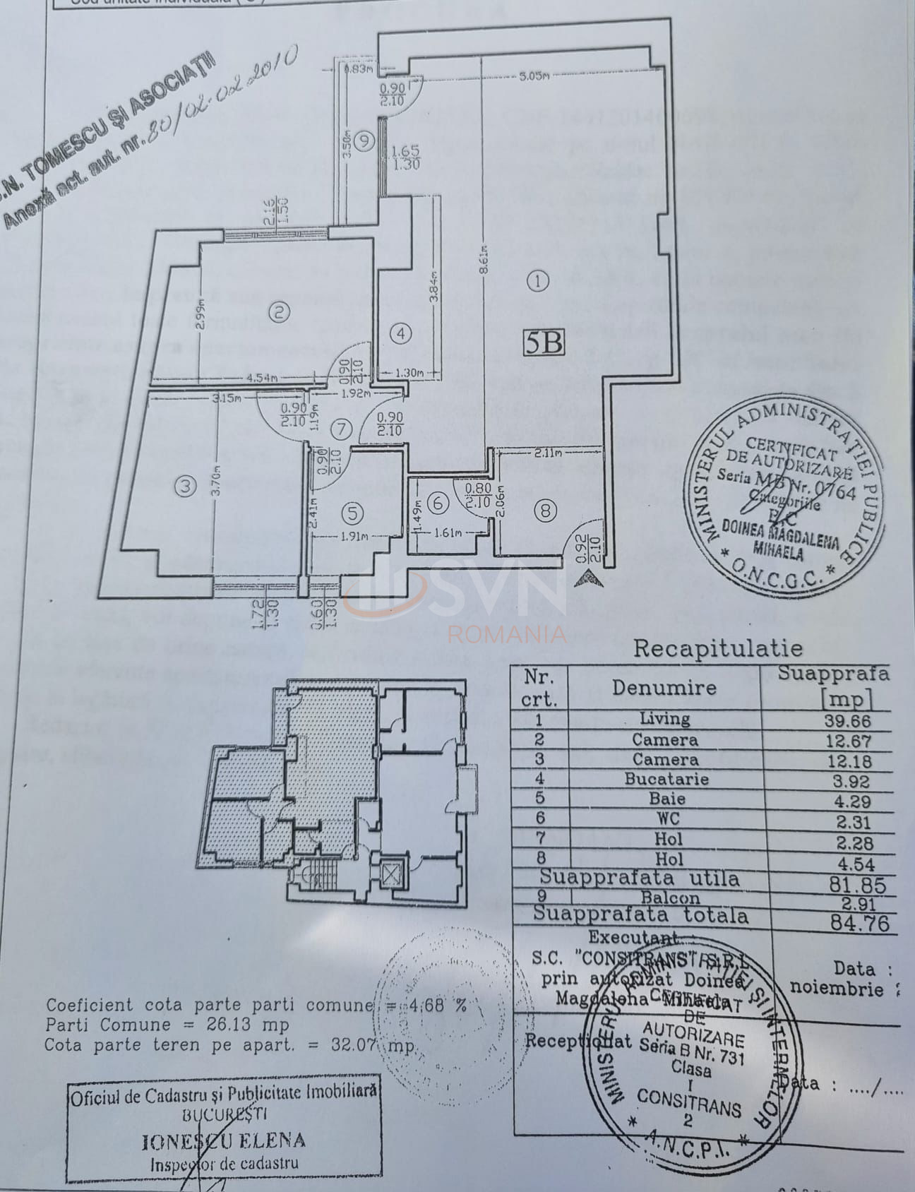 Apartament, 3 camere Bucuresti/Polona