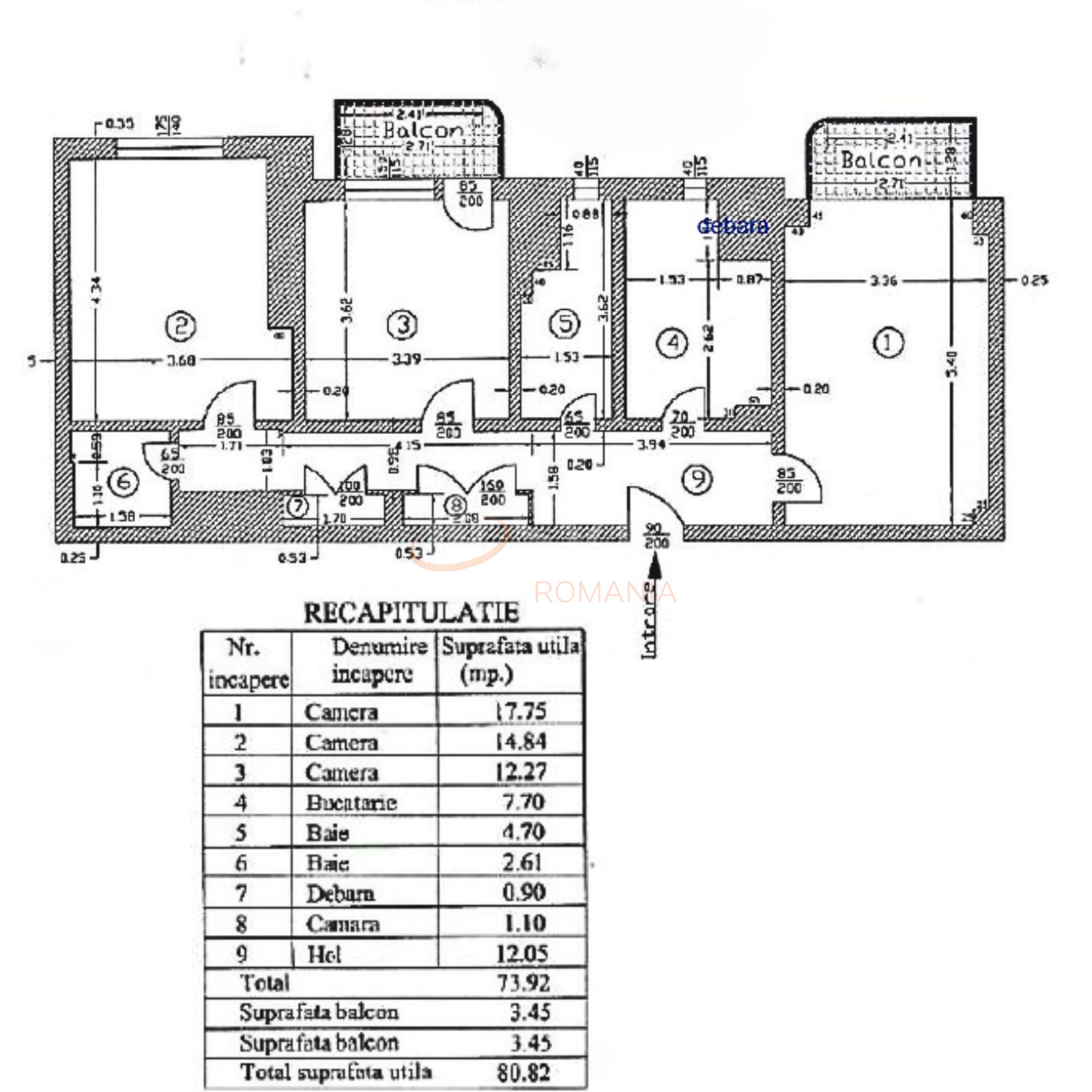 Apartament, 3 camere Bucuresti/Decebal