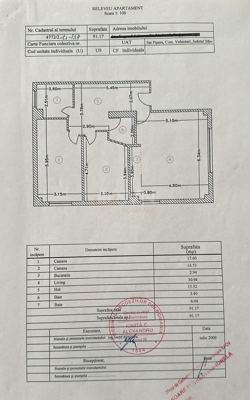 Apartament, 3 camere Bucuresti/Pipera