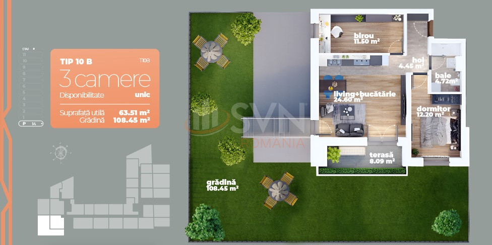 Apartament, 3 camere Bucuresti/Titan