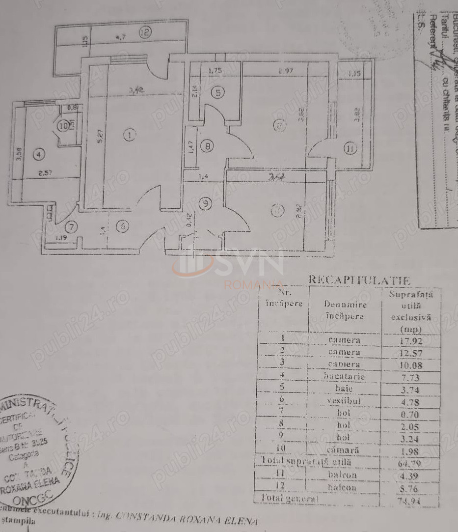 Apartament, 3 camere Bucuresti/Tei