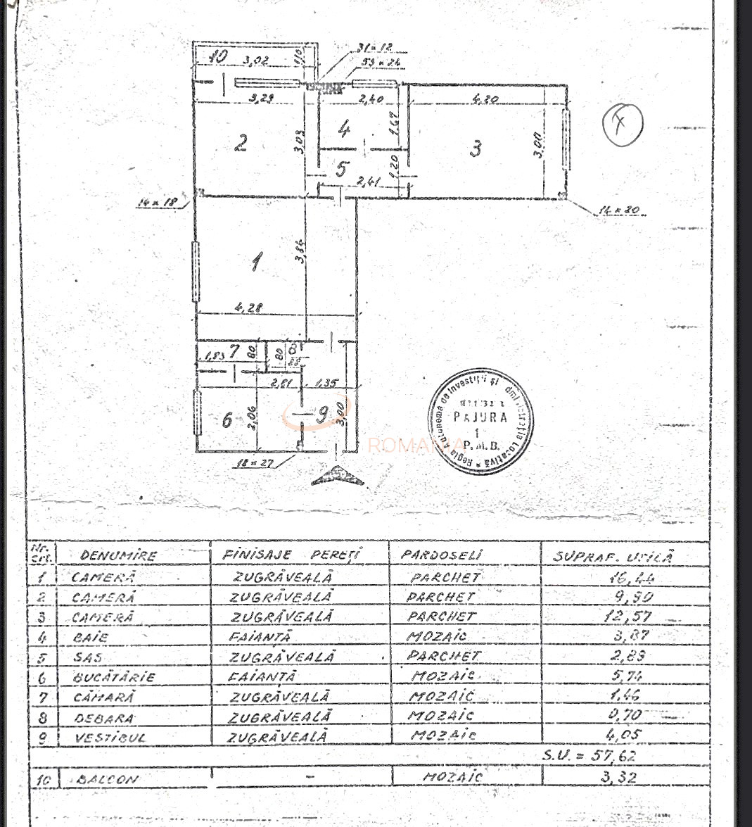 Apartament, 3 camere Bucuresti/1 Mai