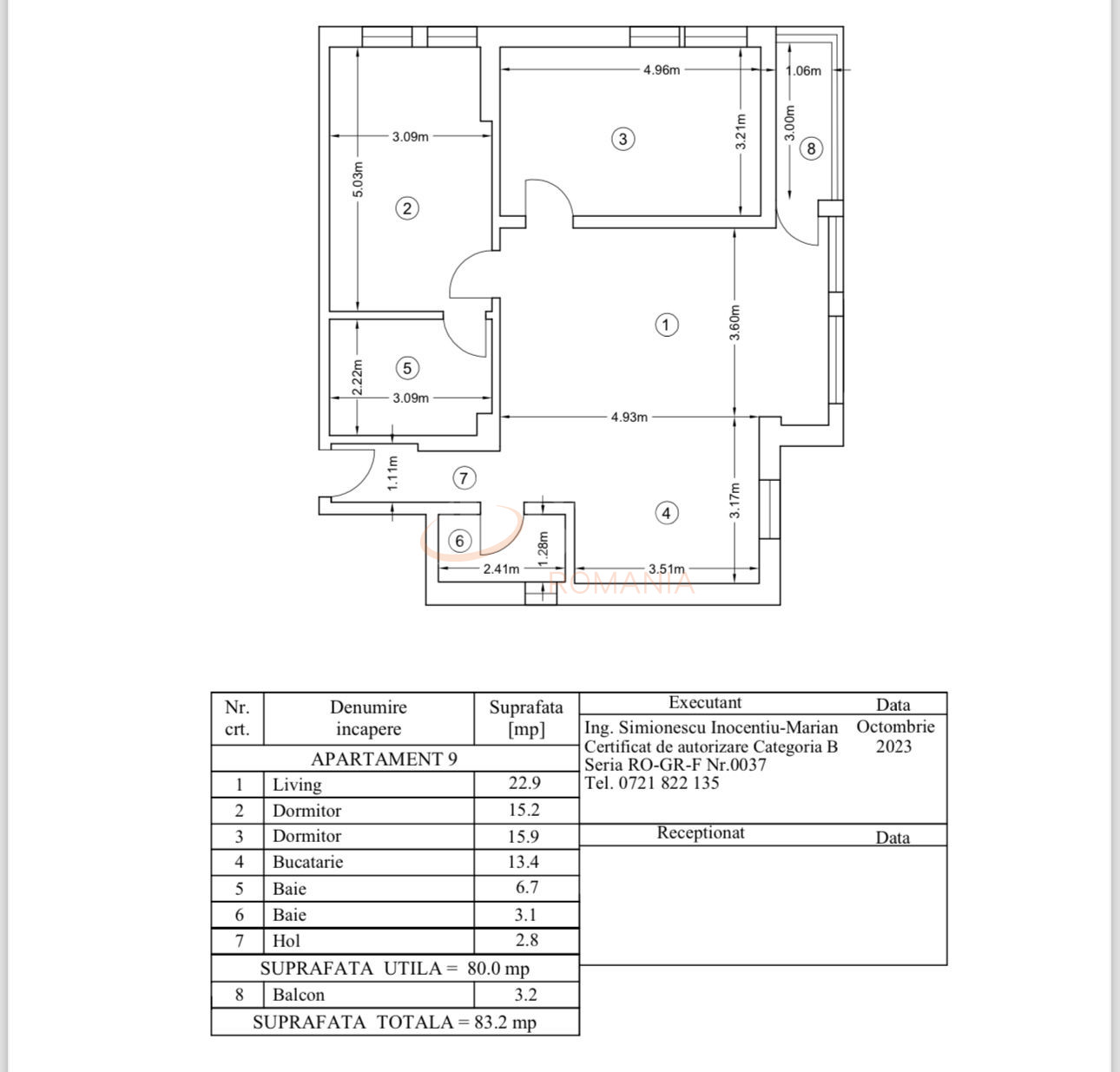 Apartament, 3 camere Bucuresti/Pipera