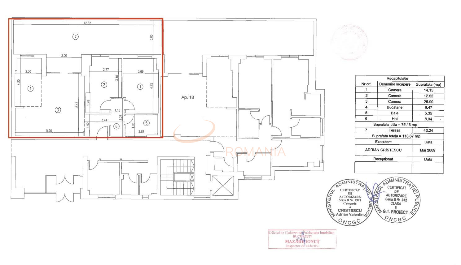 Apartament, 3 camere Bucuresti/Victoriei