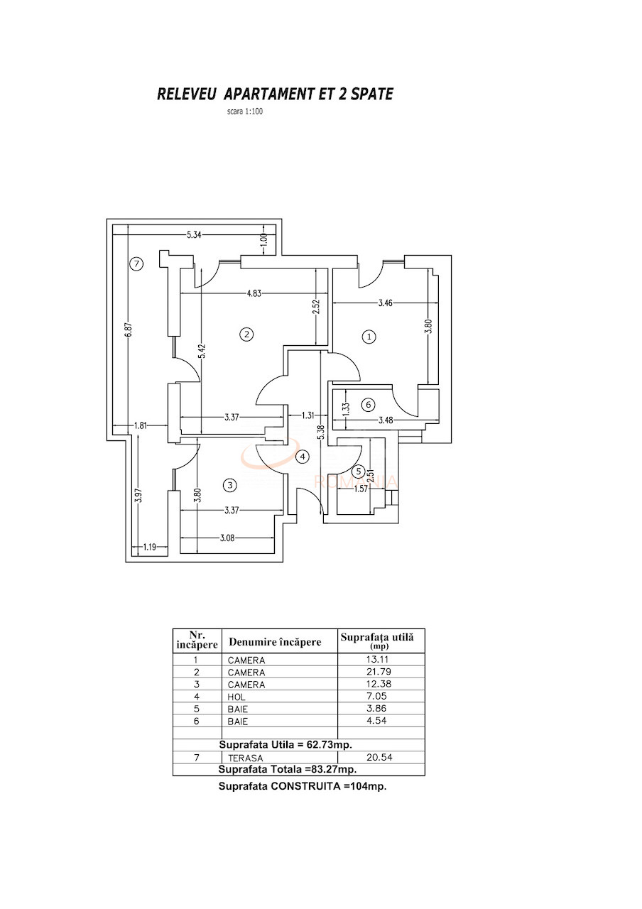 Apartament, 3 camere Bucuresti/Bucurestii Noi