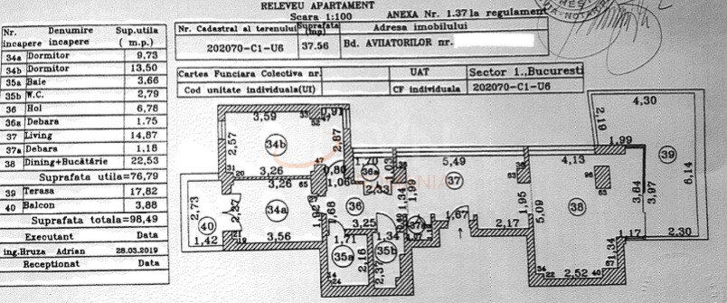 Apartament, 3 camere Bucuresti/Aviatorilor