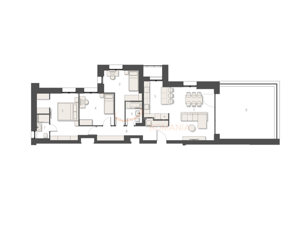 Apartament, 4 camere Bucuresti/Barbu Vacarescu