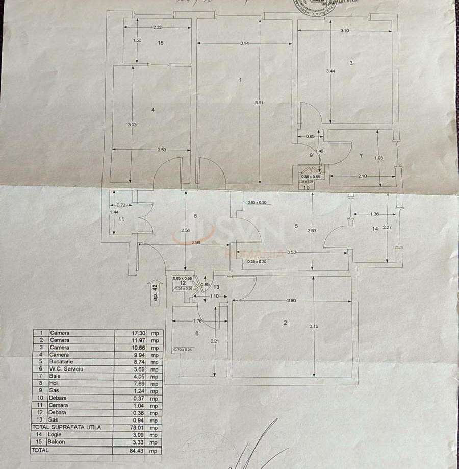 Apartament, 4 camere Bucuresti/Tei