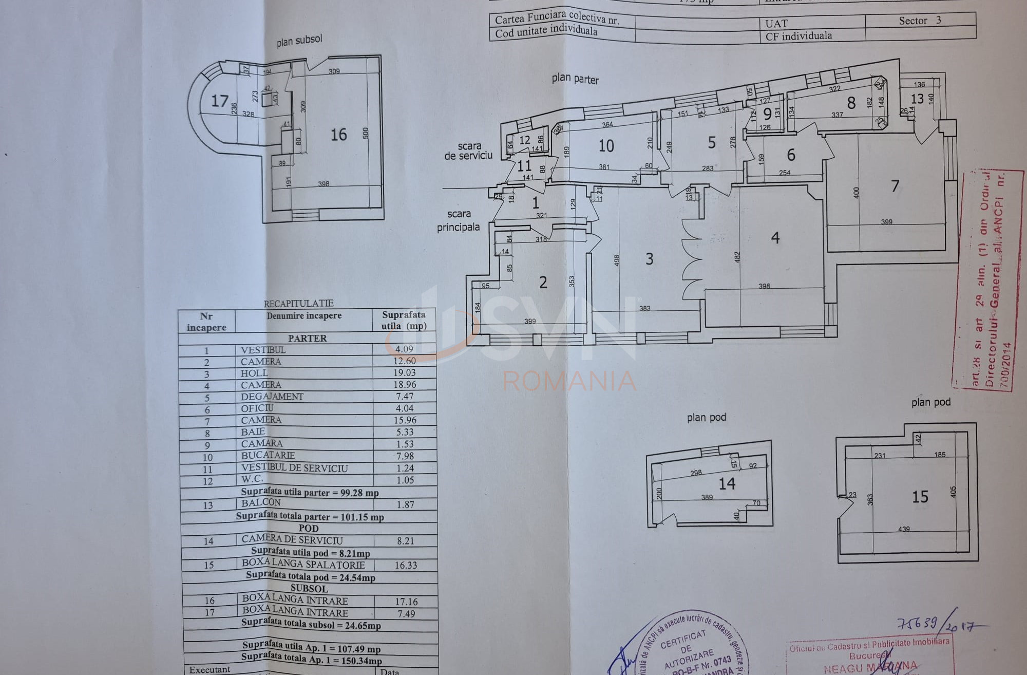 Apartament, 4 camere Bucuresti/Unirii (s3)