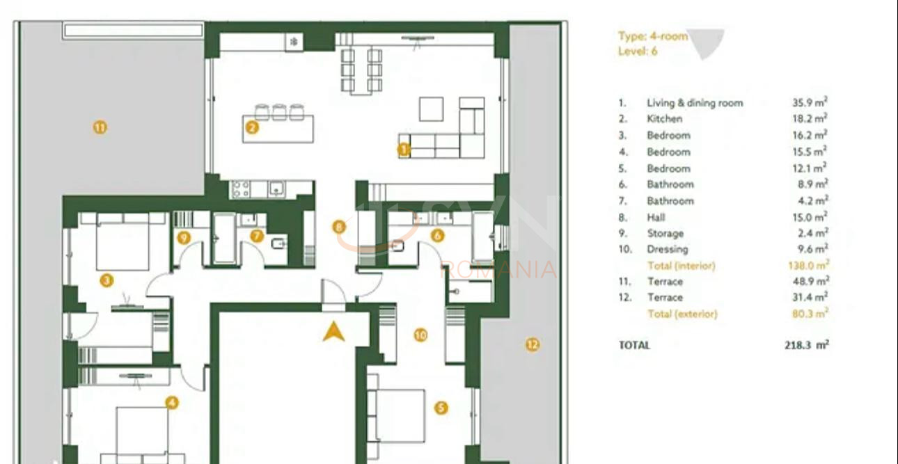 Apartament, 4 camere Bucuresti/Baneasa