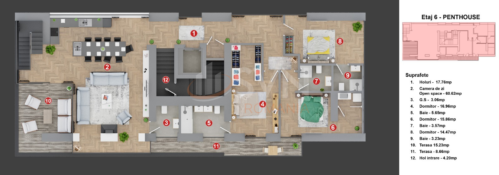 Apartament, 4 camere Bucuresti/Armeneasca