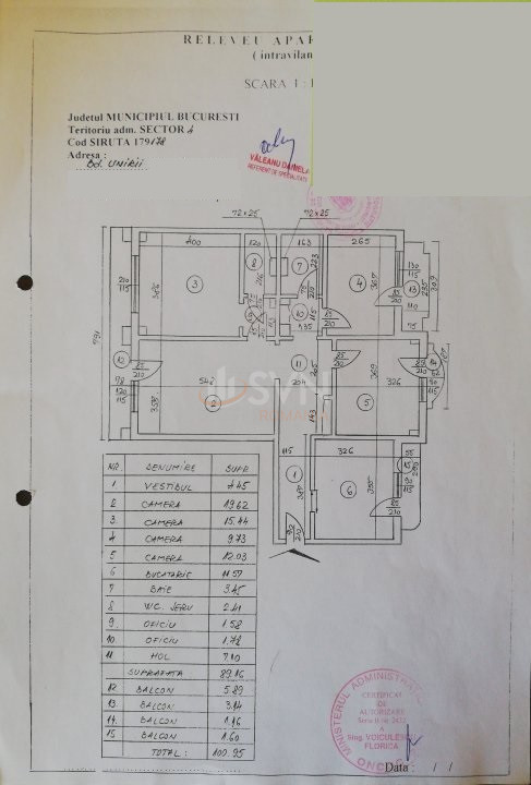 Apartament, 4 camere Bucuresti/Unirii (s3)