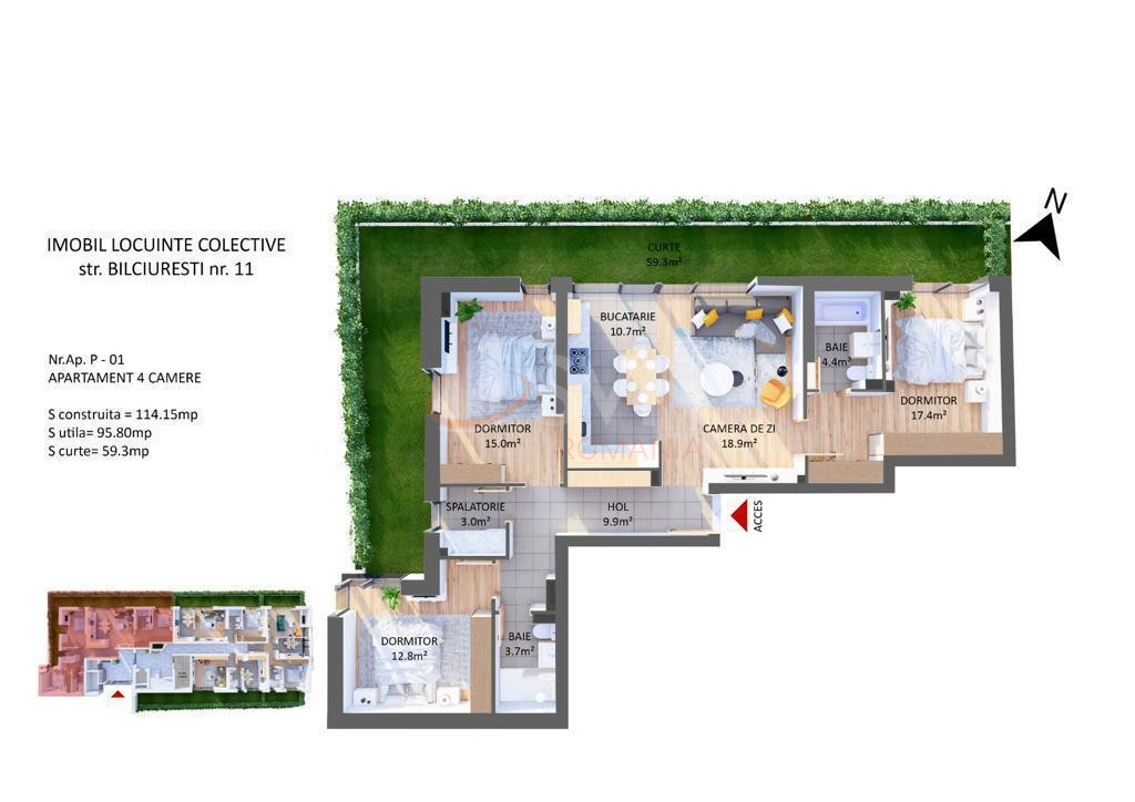 Apartament, 4 camere Bucuresti/Aviatiei