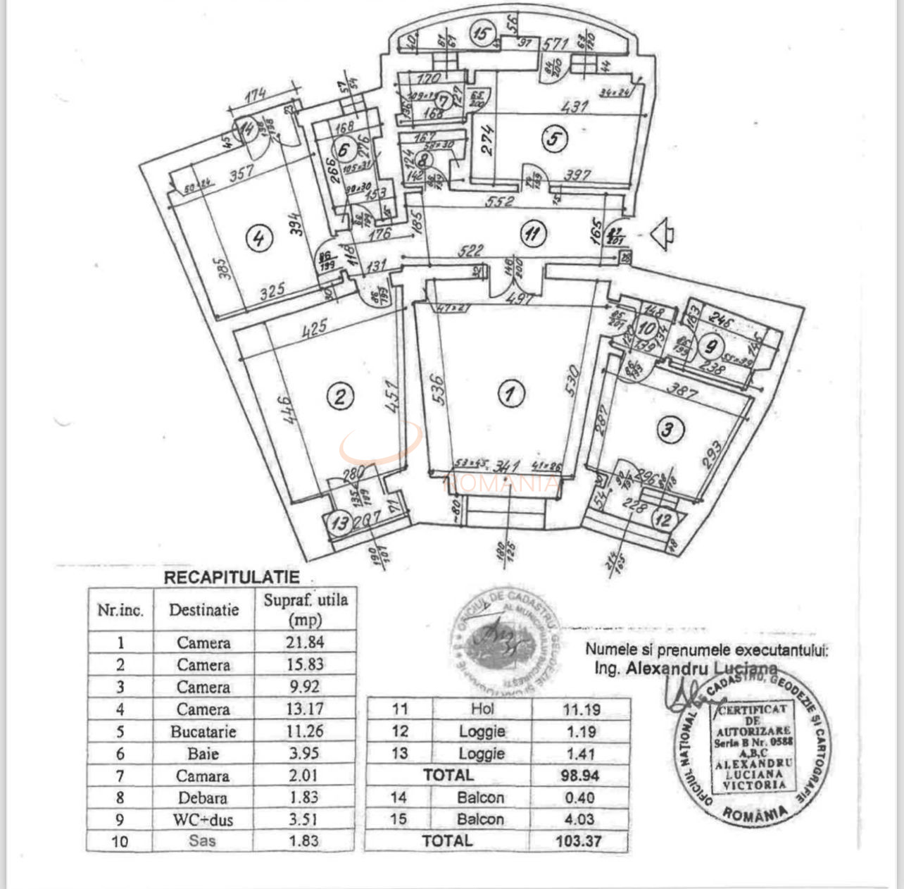 Apartament, 4 camere Bucuresti/Unirii (s3)