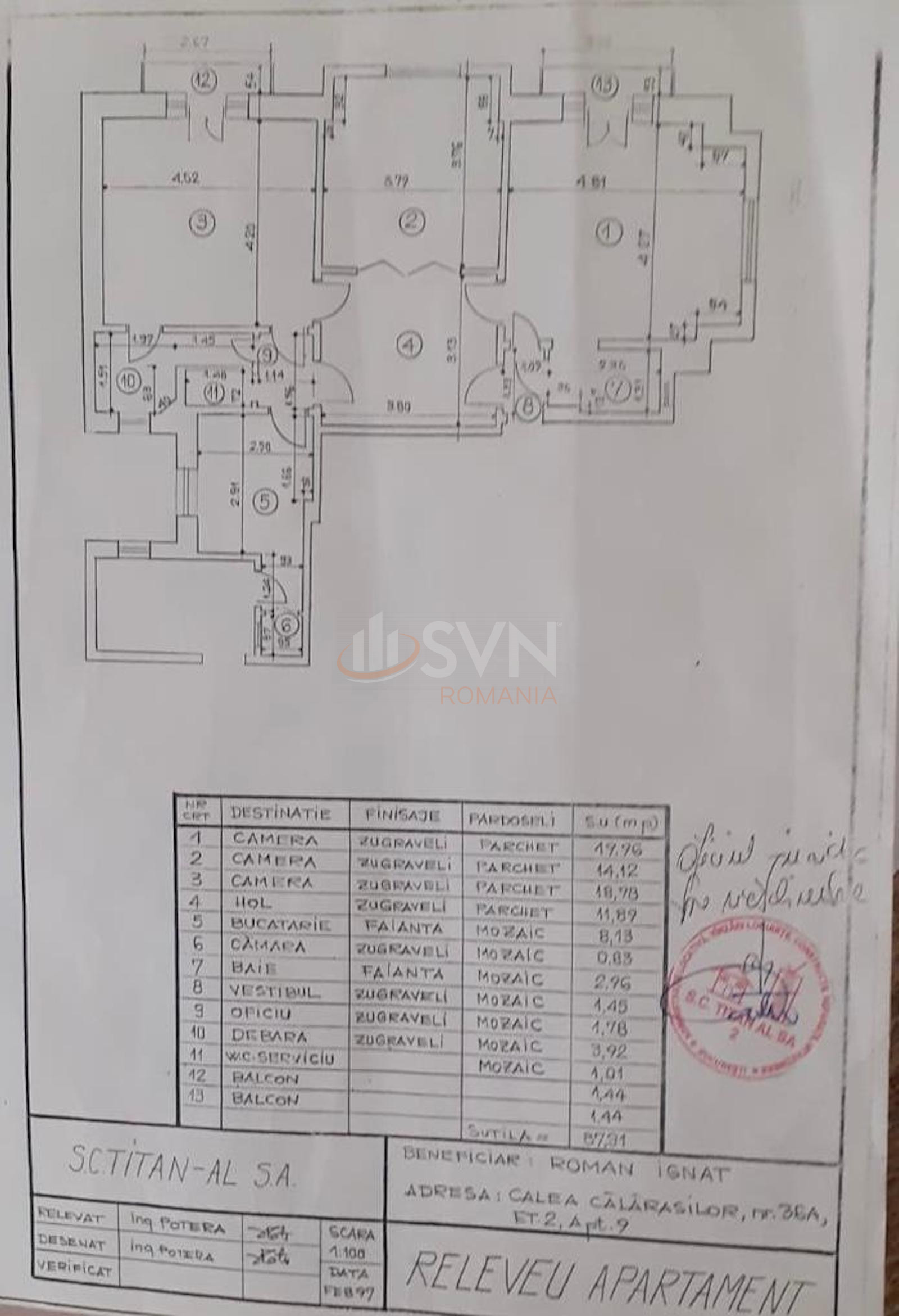 Apartament, 4 camere Bucuresti/Piata Unirii (s3)