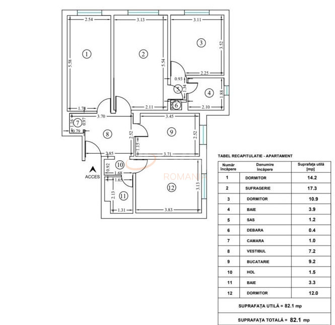 Apartament, 4 camere Bucuresti/Crangasi