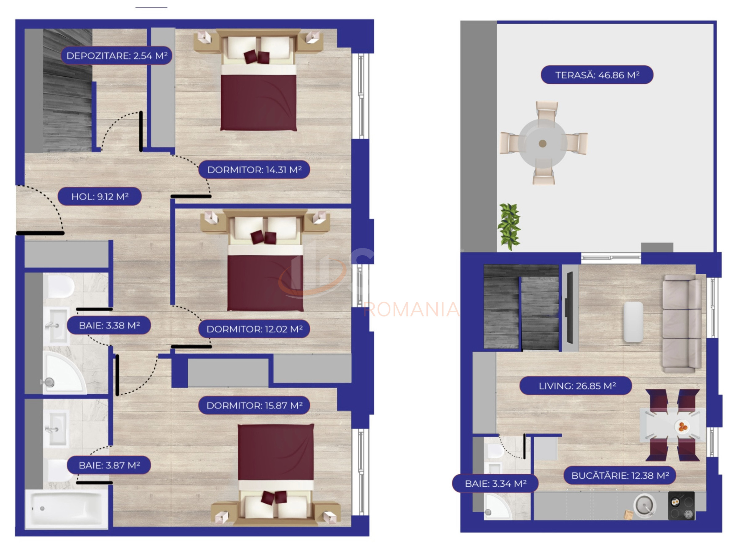 Apartament, 4 camere Bucuresti/Aviatiei