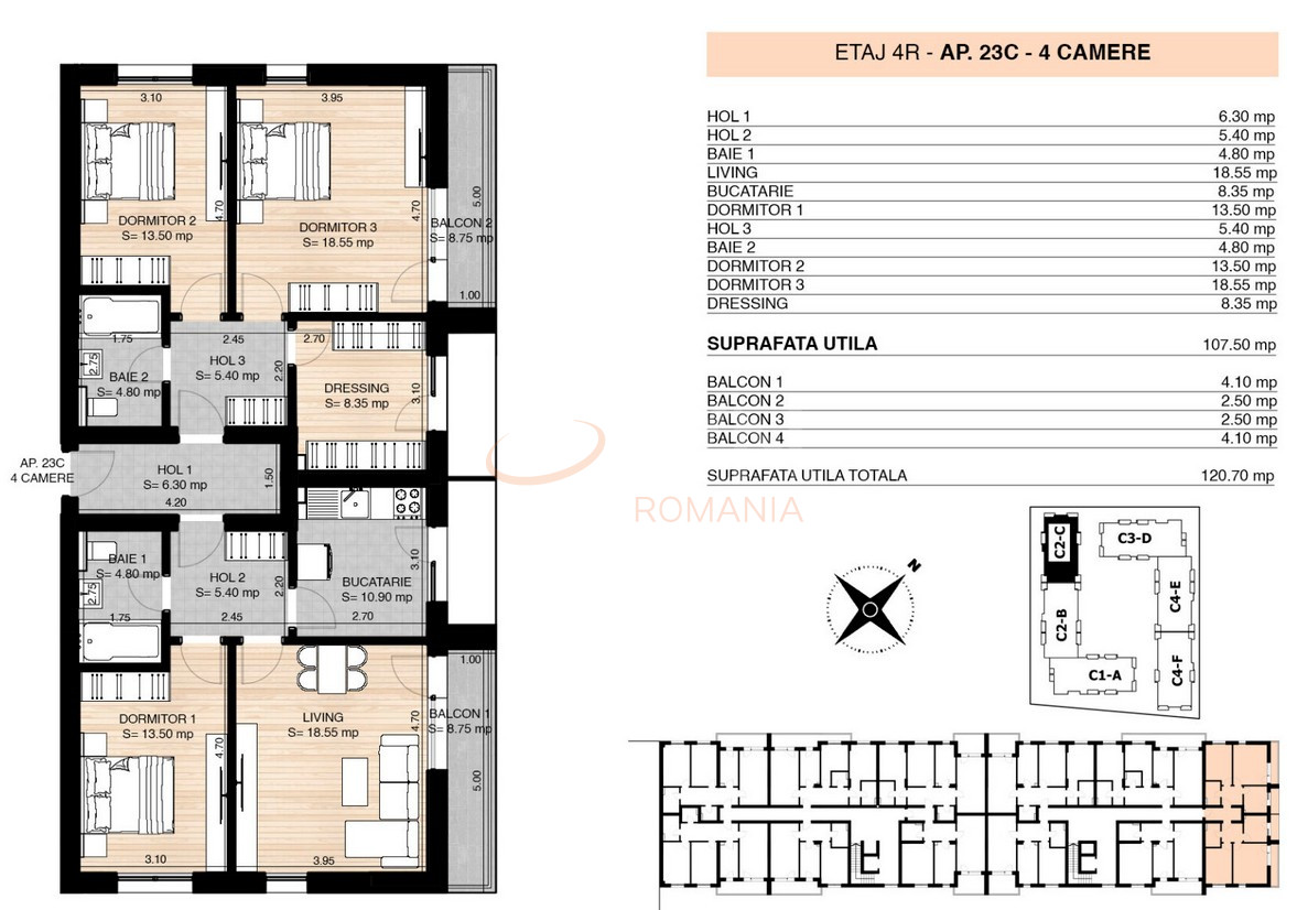 Apartament, 4 camere Bucuresti/Pipera