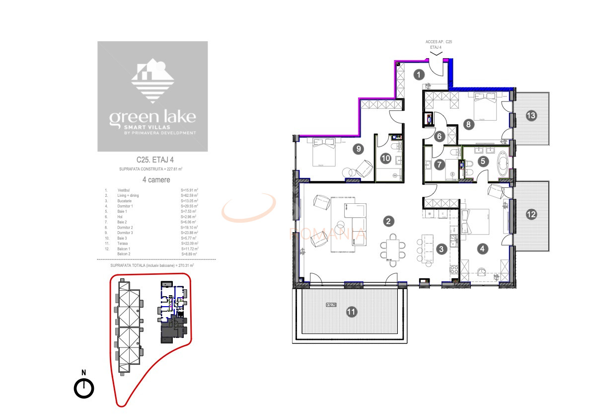Apartament, 4 camere Bucuresti/Sisesti