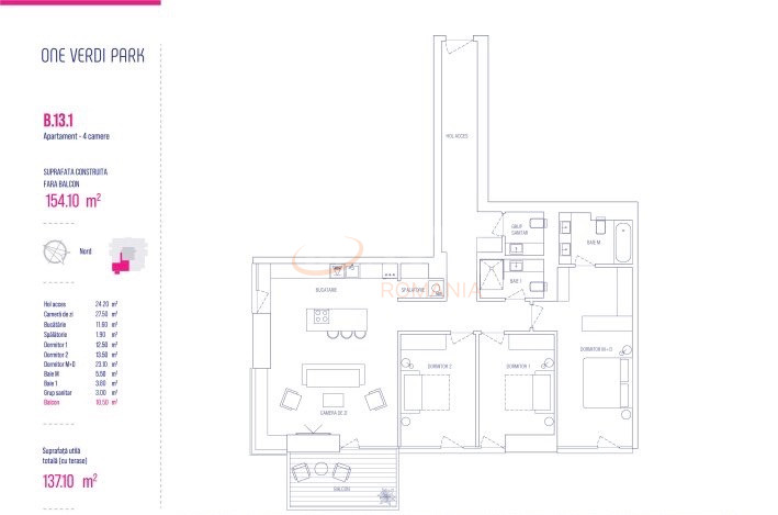 Apartament, 4 camere Bucuresti/Floreasca