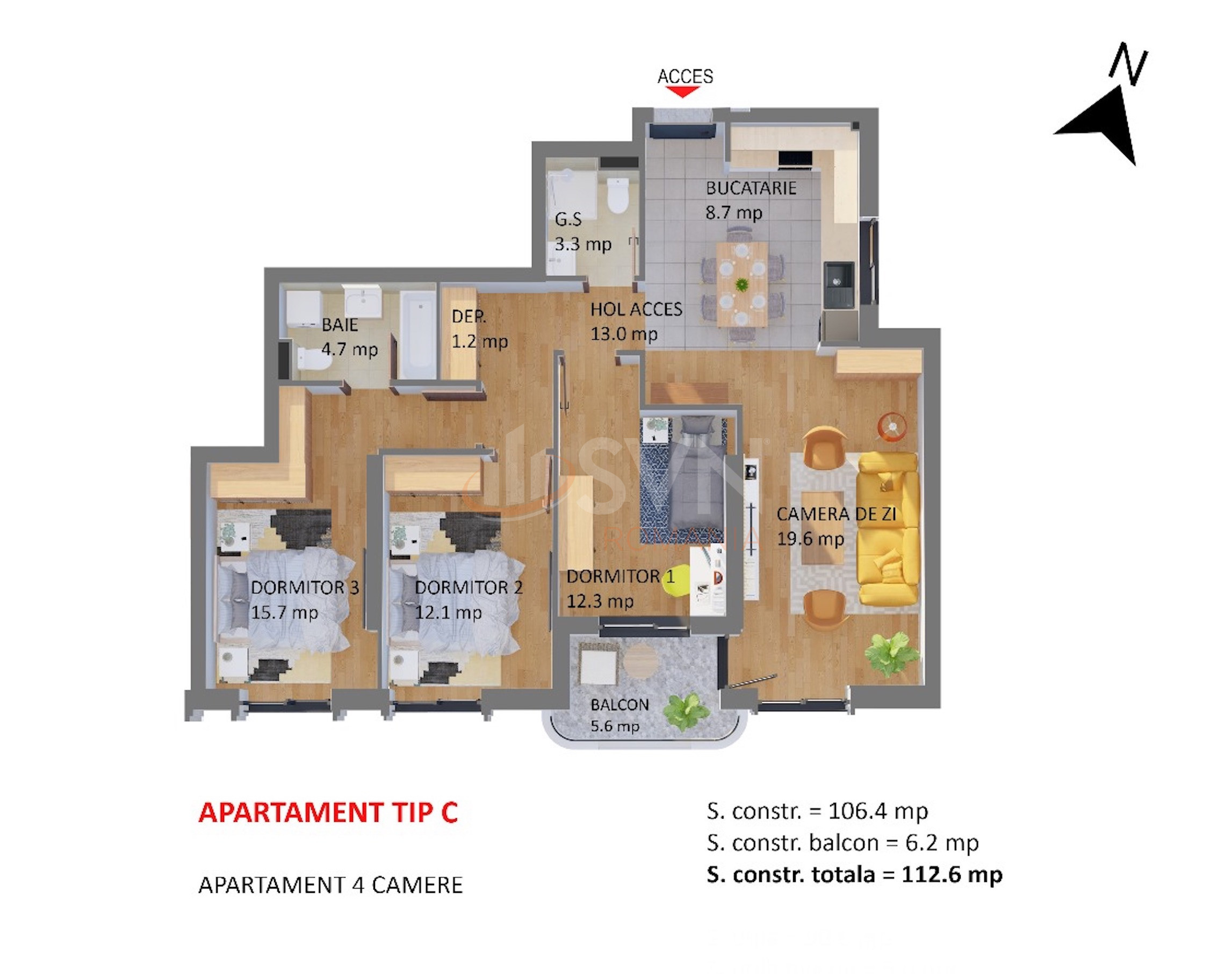 Apartament, 4 camere Bucuresti/Pipera