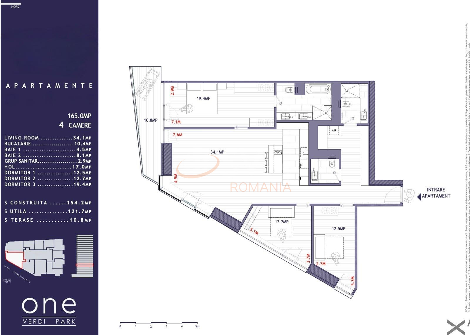 Apartament, 4 camere Bucuresti/Barbu Vacarescu