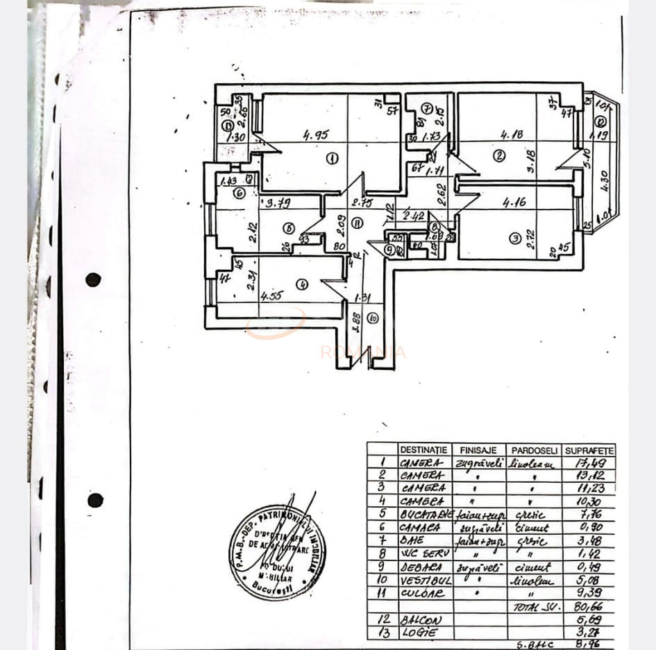 Apartament, 4 camere Bucuresti/Basarabia