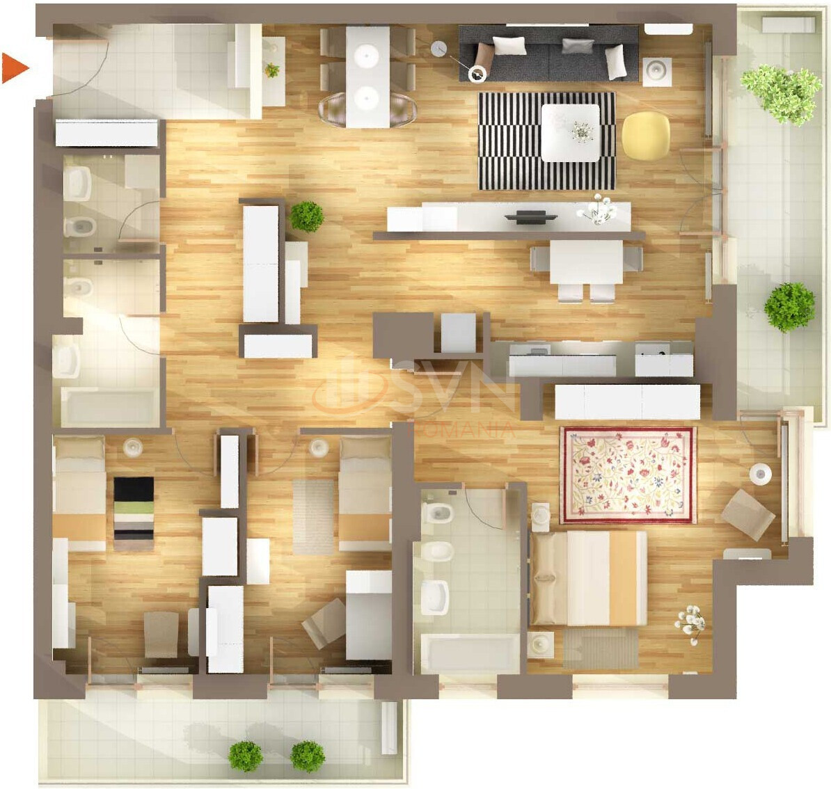 Apartament, 4 camere Bucuresti/Pipera