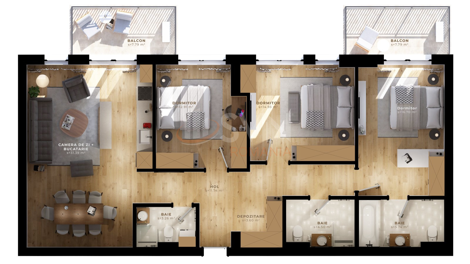 Apartament, 4 camere Ilfov/Tunari