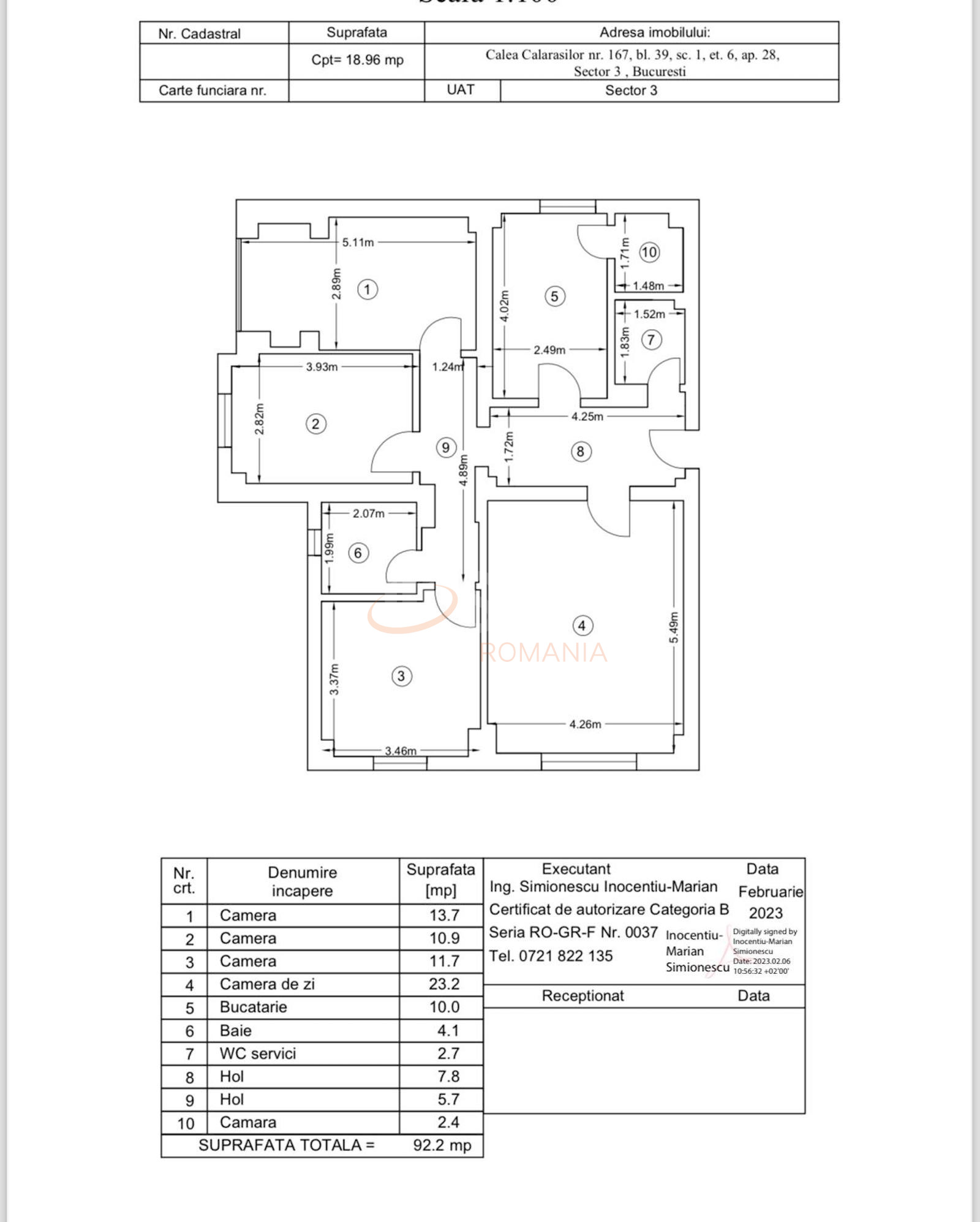 Apartament, 4 camere Bucuresti/Calea Calarasilor