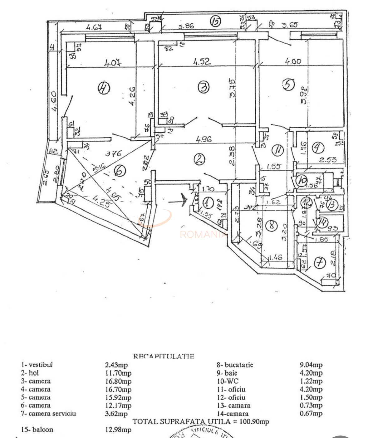 Apartament, 4 camere Bucuresti/Universitate (s1)