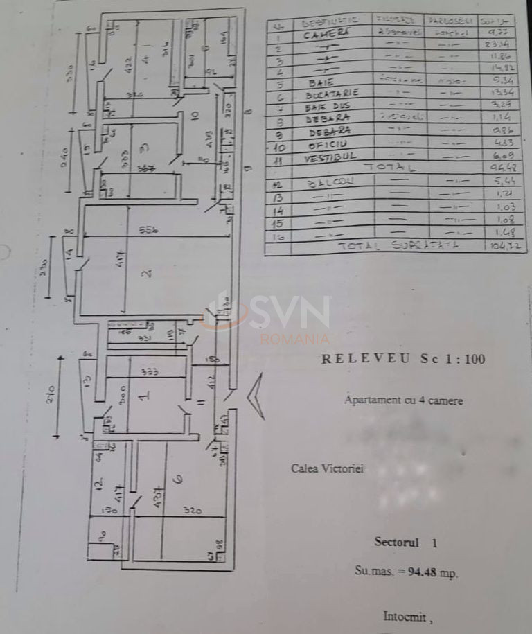 Apartament, 4 camere Bucuresti/Piata Victoriei