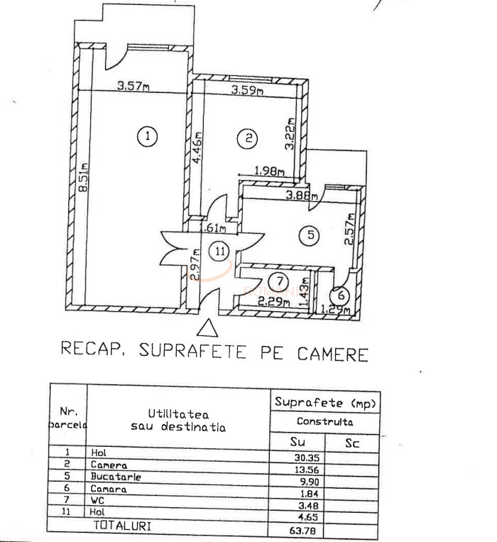 Apartament, 4 camere Bucuresti/Unirii (s3)