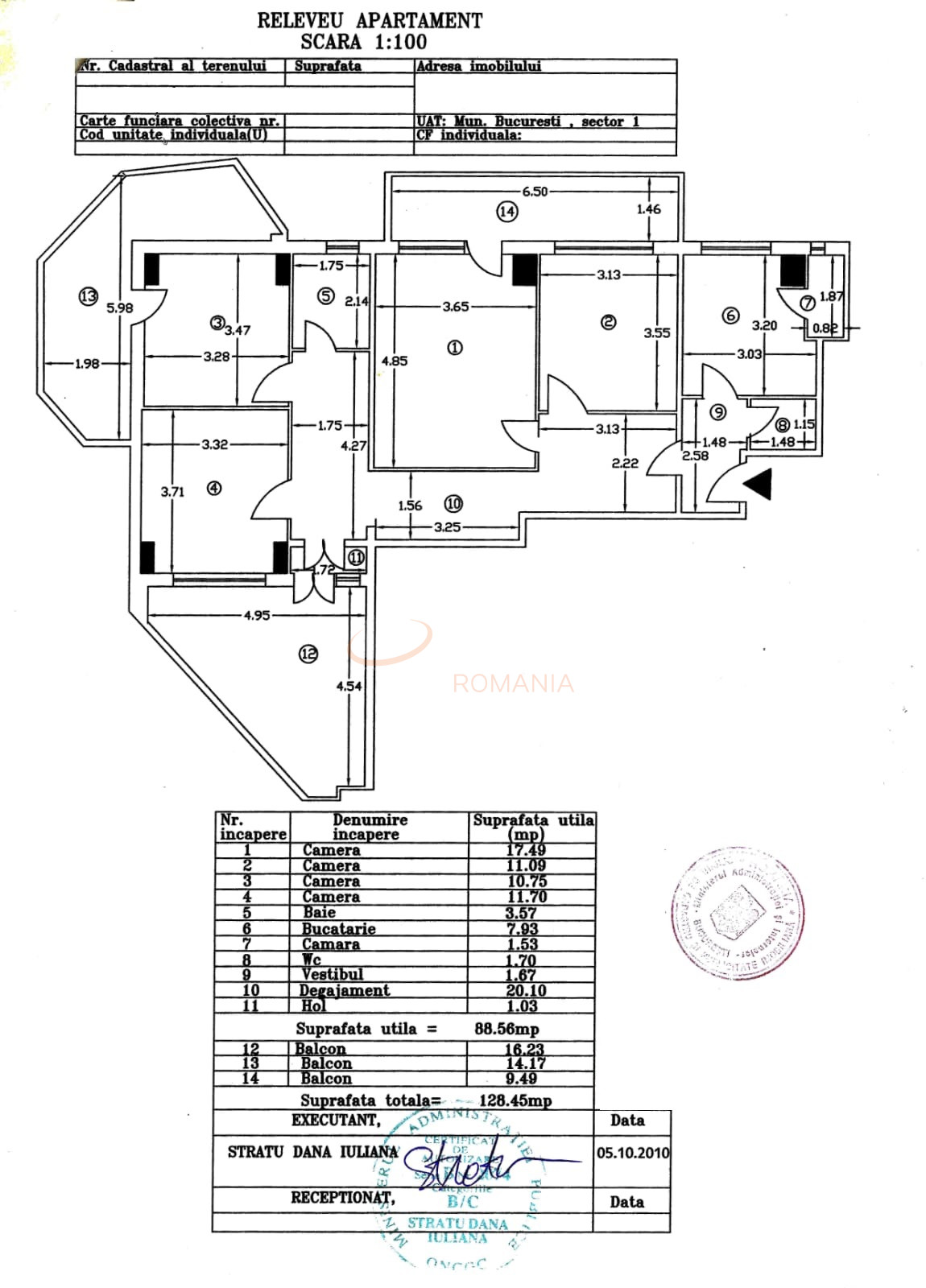 Apartament, 4 camere Bucuresti/1 Mai