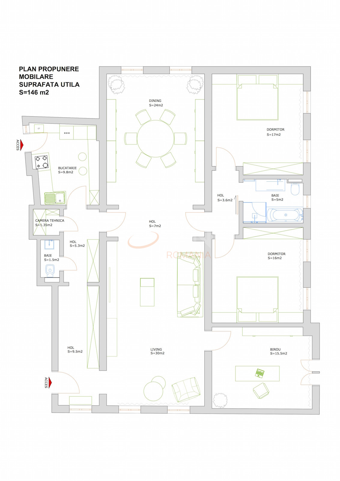 Apartament, 5 camere Bucuresti/Aviatorilor