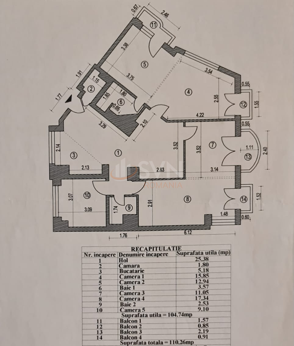 Apartament, 5 camere Bucuresti/Unirii (s5)