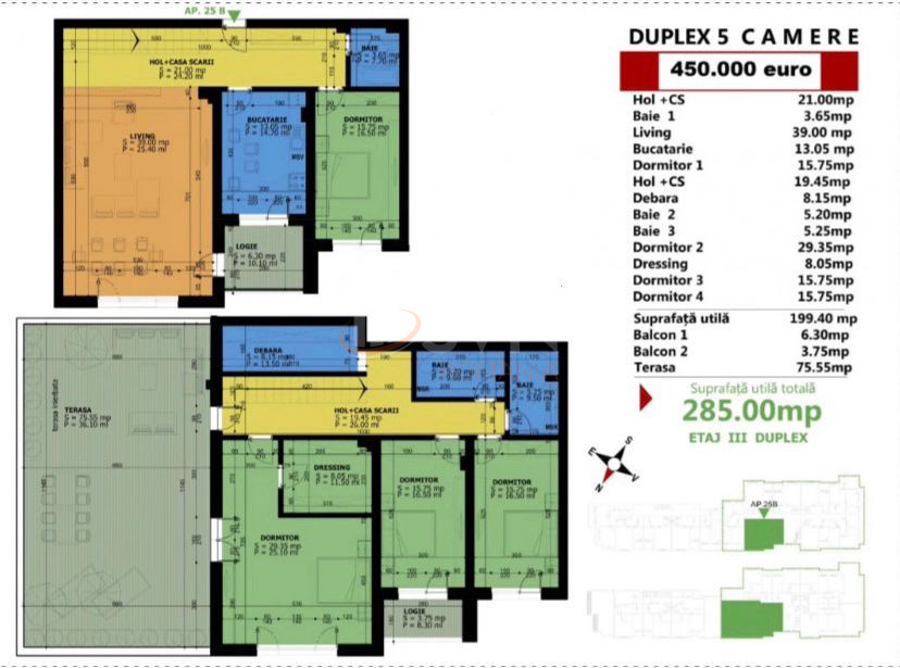 Apartament, 5 camere Bucuresti/Piata Unirii (s3)