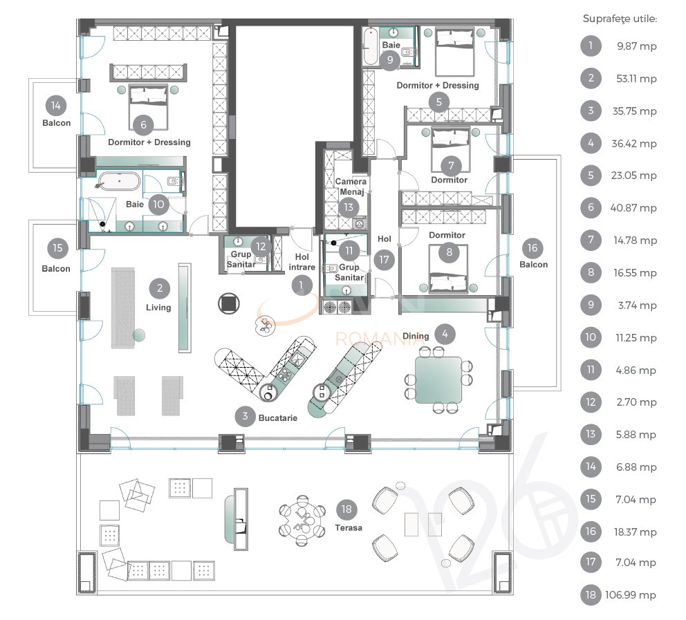 Apartament, 5 camere Bucuresti/Pipera