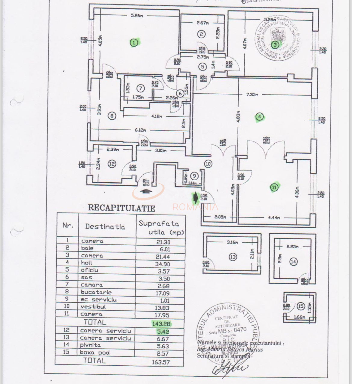 Apartament, 5 camere Bucuresti/Romana