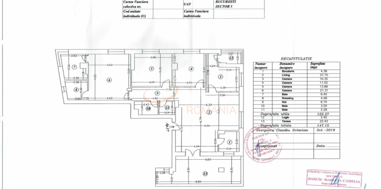 Apartament, 6 camere Bucuresti/13 Septembrie