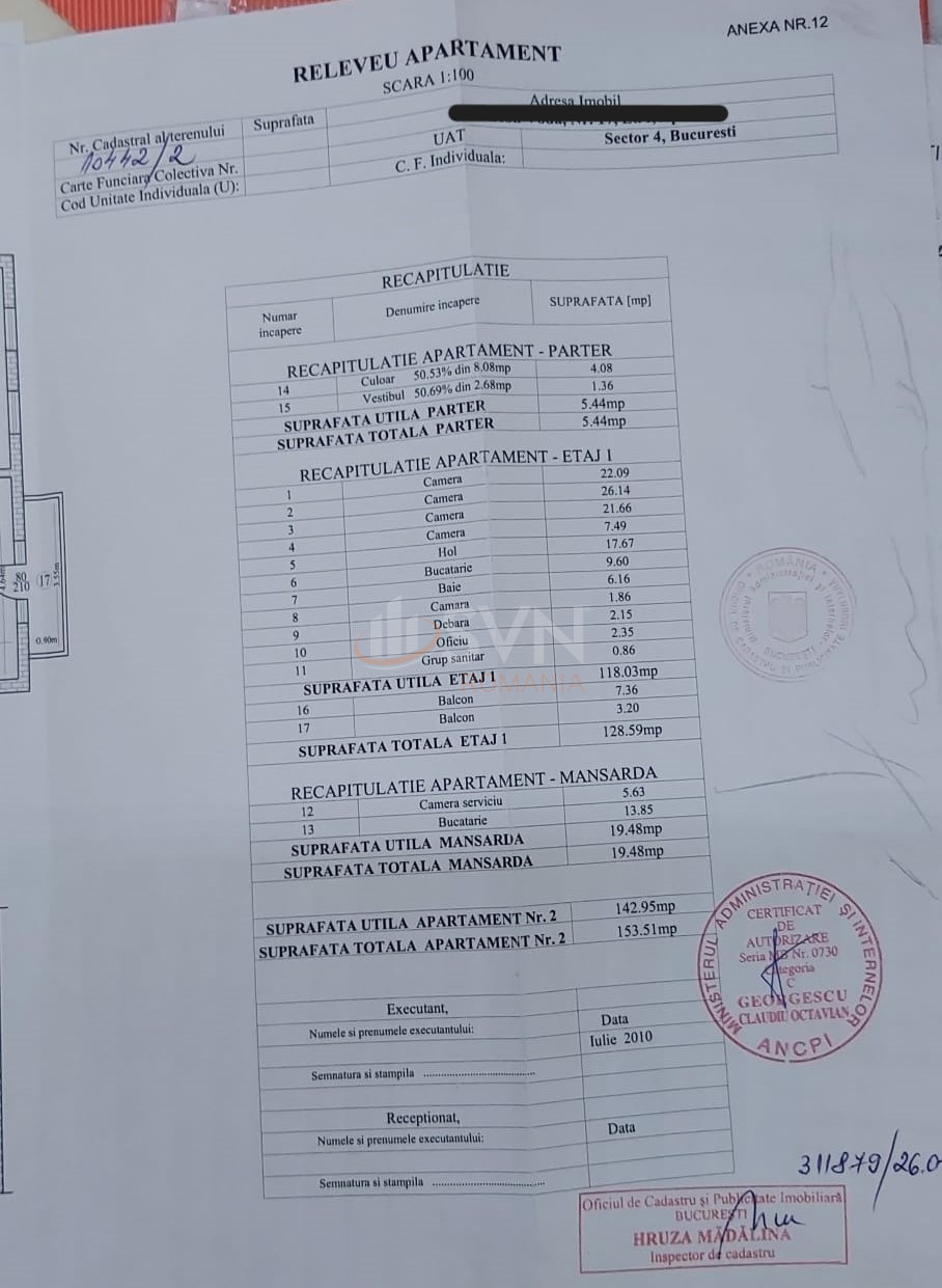 Apartament, 6 camere Bucuresti/Splaiul Unirii (s4)