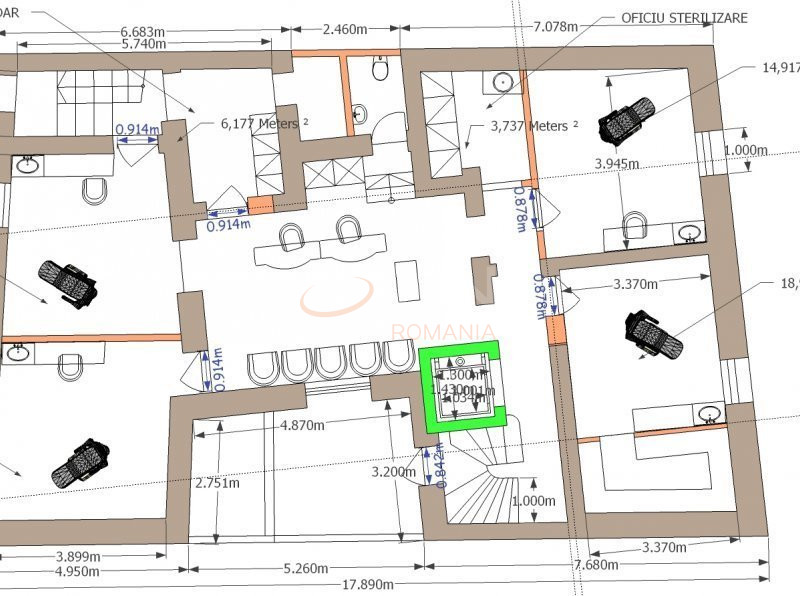 Casa, 25 camere Bucuresti/Universitate (s1)