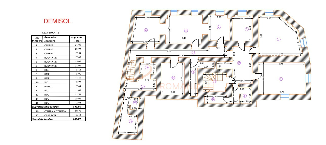 Casa, 30 camere Bucuresti/Unirii (s3)