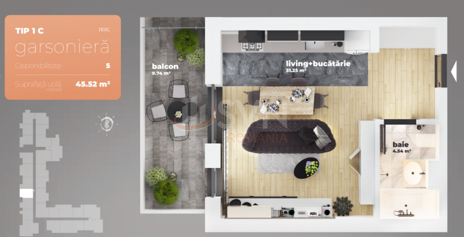 Garsoniera Bucuresti/Berceni