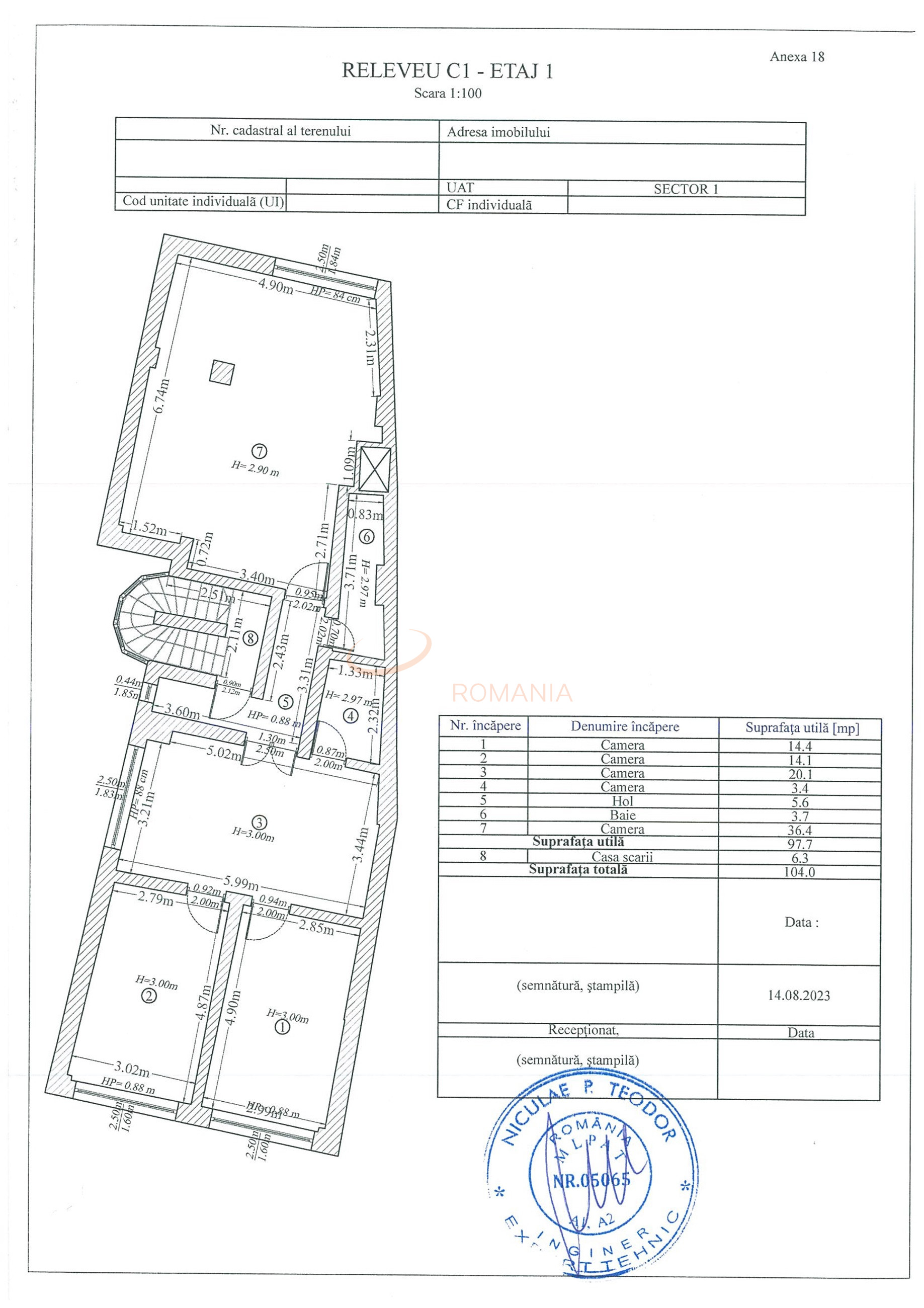 Spatiu comercial 100 mp Bucuresti/Stirbei Voda