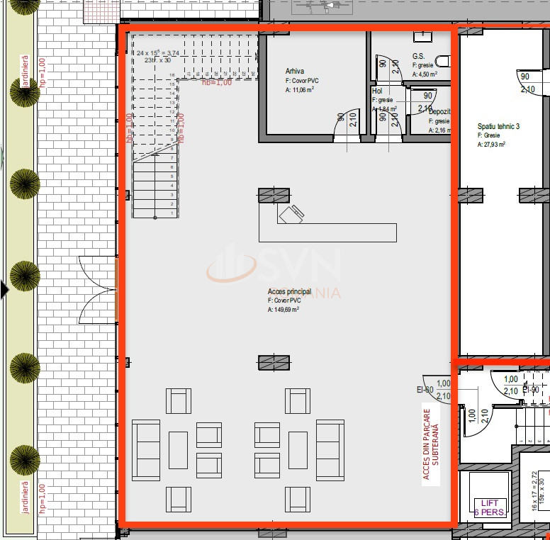 Spatiu comercial 1076.83 mp Cluj/Centru