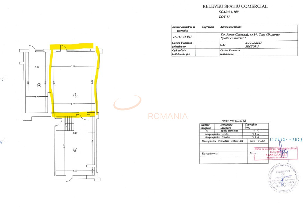 Spatiu comercial 111 mp Bucuresti/Mihai Bravu