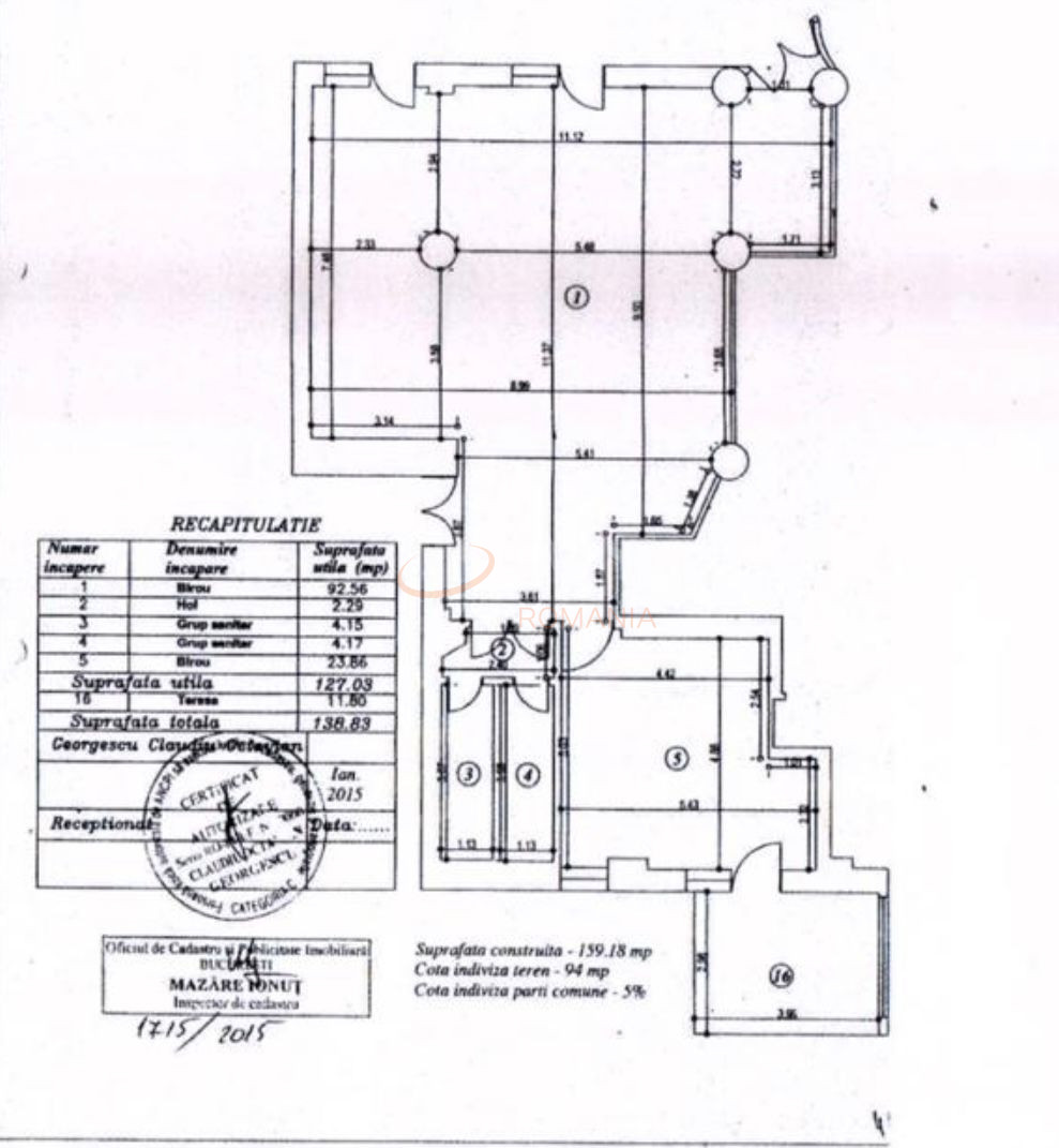Spatiu comercial 127.03 mp Bucuresti/Herastrau