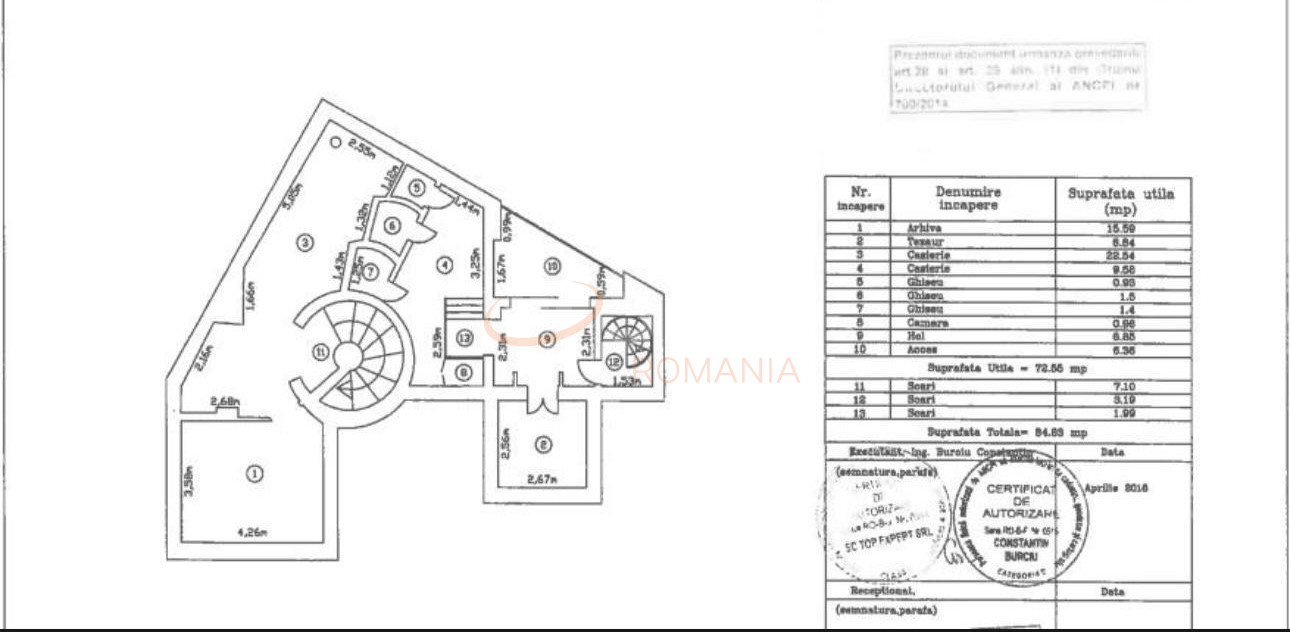 Spatiu comercial 180 mp Bucuresti/Piata Universitatii