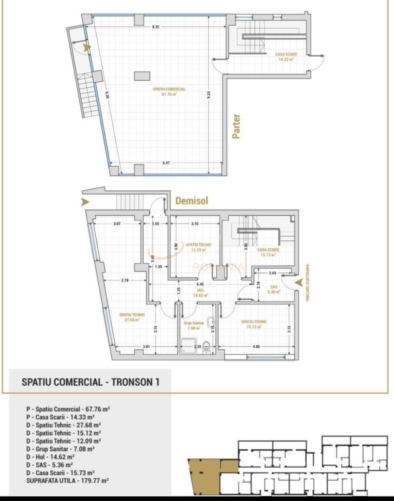 Spatiu comercial 180 mp Bucuresti/13 Septembrie